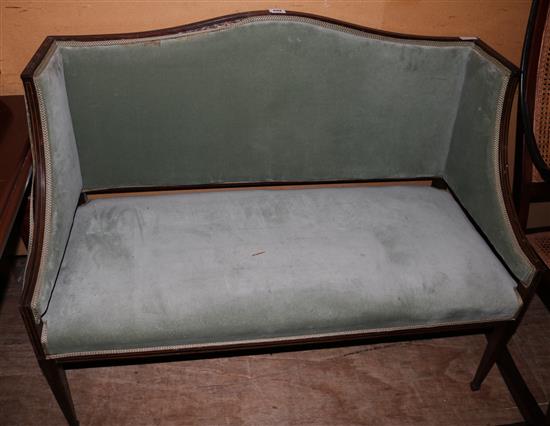 Edwardian inlaid sofa(-)